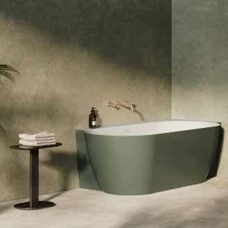 Ravak Hjørnebadekar Freedom Grøn Mat 170x86 cm Højre