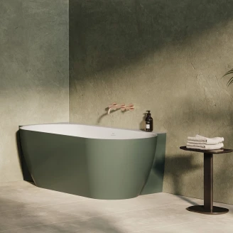 Ravak Hjørnebadekar Freedom Grøn Mat 170x86 cm Venstre