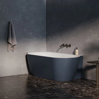 Ravak Hjørnebadekar Freedom Blå Mat 170x86 cm Venstre