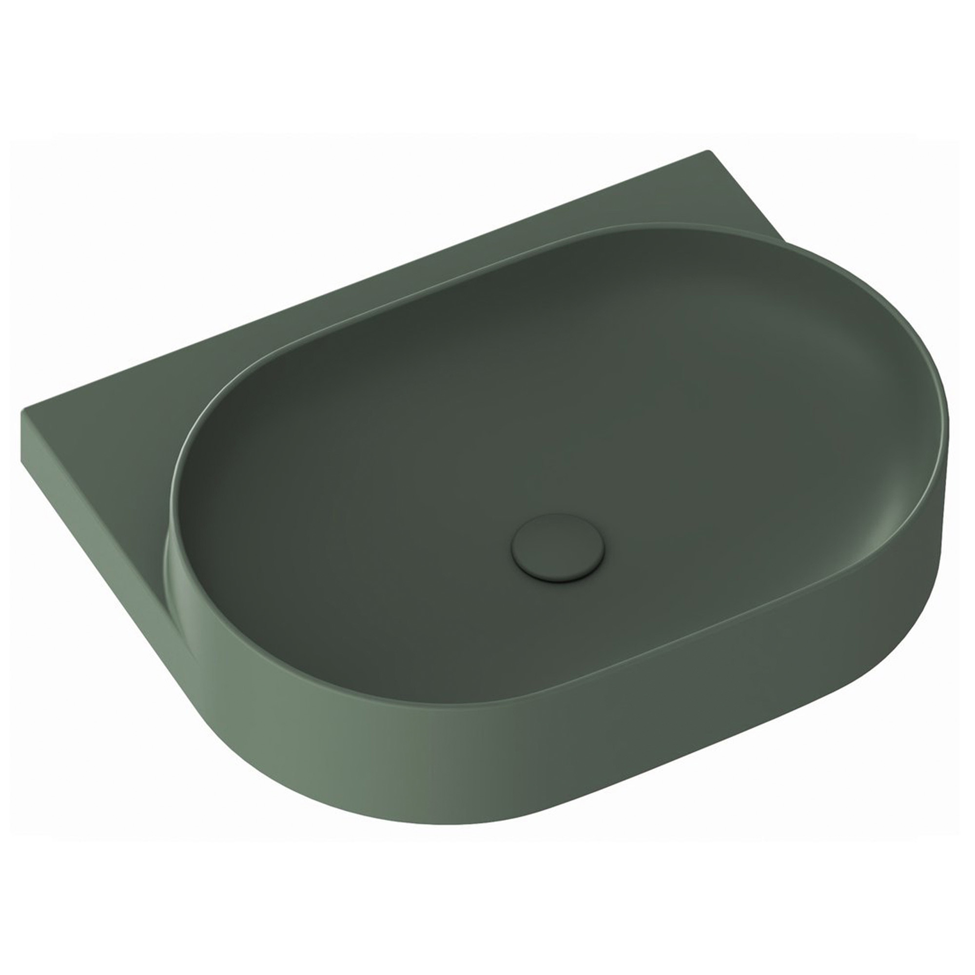 Ravak Håndvask Grøn Yard 60 cm med Bundventil og Rustfrit Stål Beslag