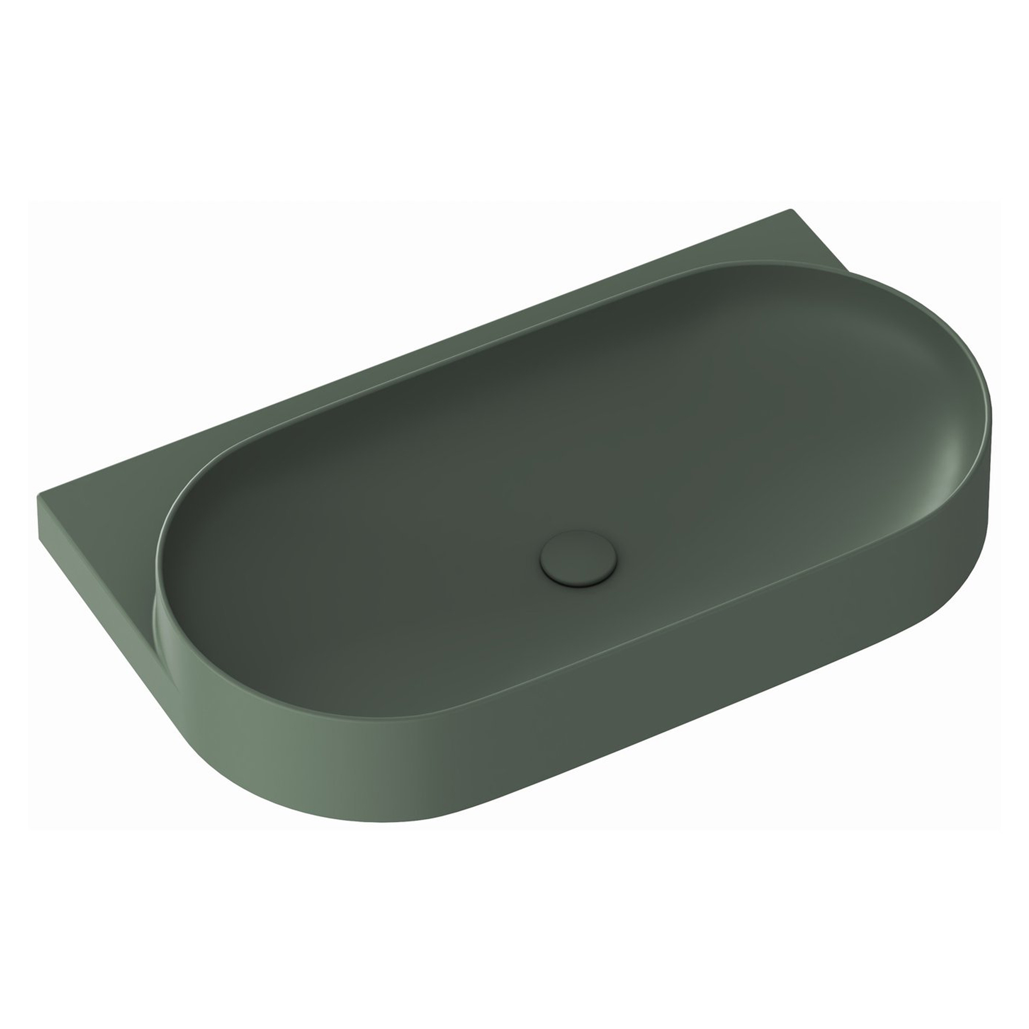 Ravak Håndvask Grøn Yard 80 cm med Bundventil og Sort Beslag