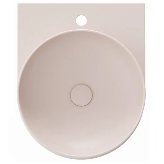 Ravak Håndvask Alabaster Rosa <strong>Yard</strong>  40 cm med Bundventil og Sort Beslag