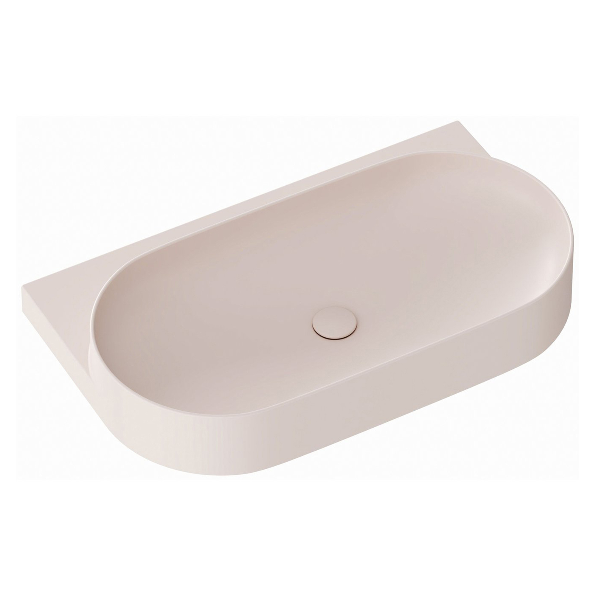 Ravak Håndvask Alabaster Rosa Yard 80 cm med Bundventil og Sort Beslag