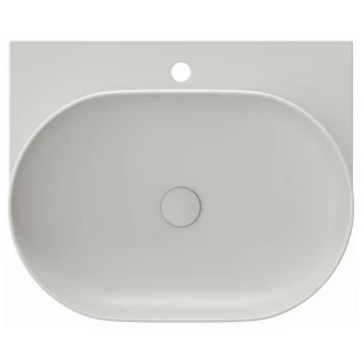 Ravak Håndvask Lysegrå <strong>Yard</strong>  60 cm med Bundventil og Sort Beslag