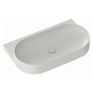 Ravak Håndvask Lysegrå <strong>Yard</strong>  80 cm med Bundventil og Sort Beslag