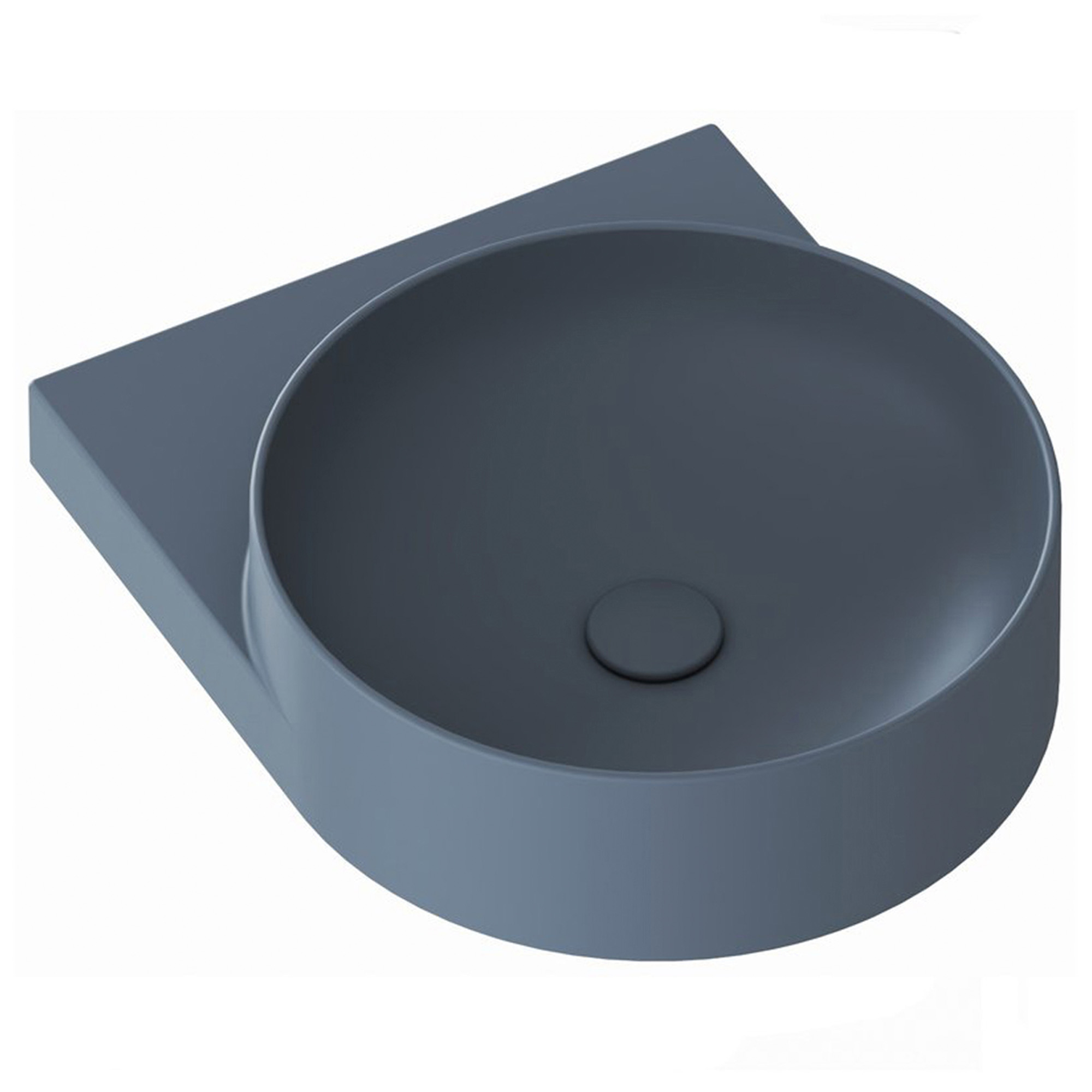 Ravak Håndvask Blå Yard 40 cm med Bundventil og Sort Beslag