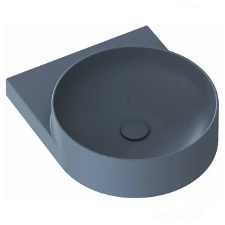 Ravak Håndvask Blå <strong>Yard</strong>  40 cm med Bundventil og Rustfrit Stål Beslag