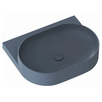 Ravak Håndvask Blå <strong>Yard</strong>  60 cm med Bundventil og Sort Beslag