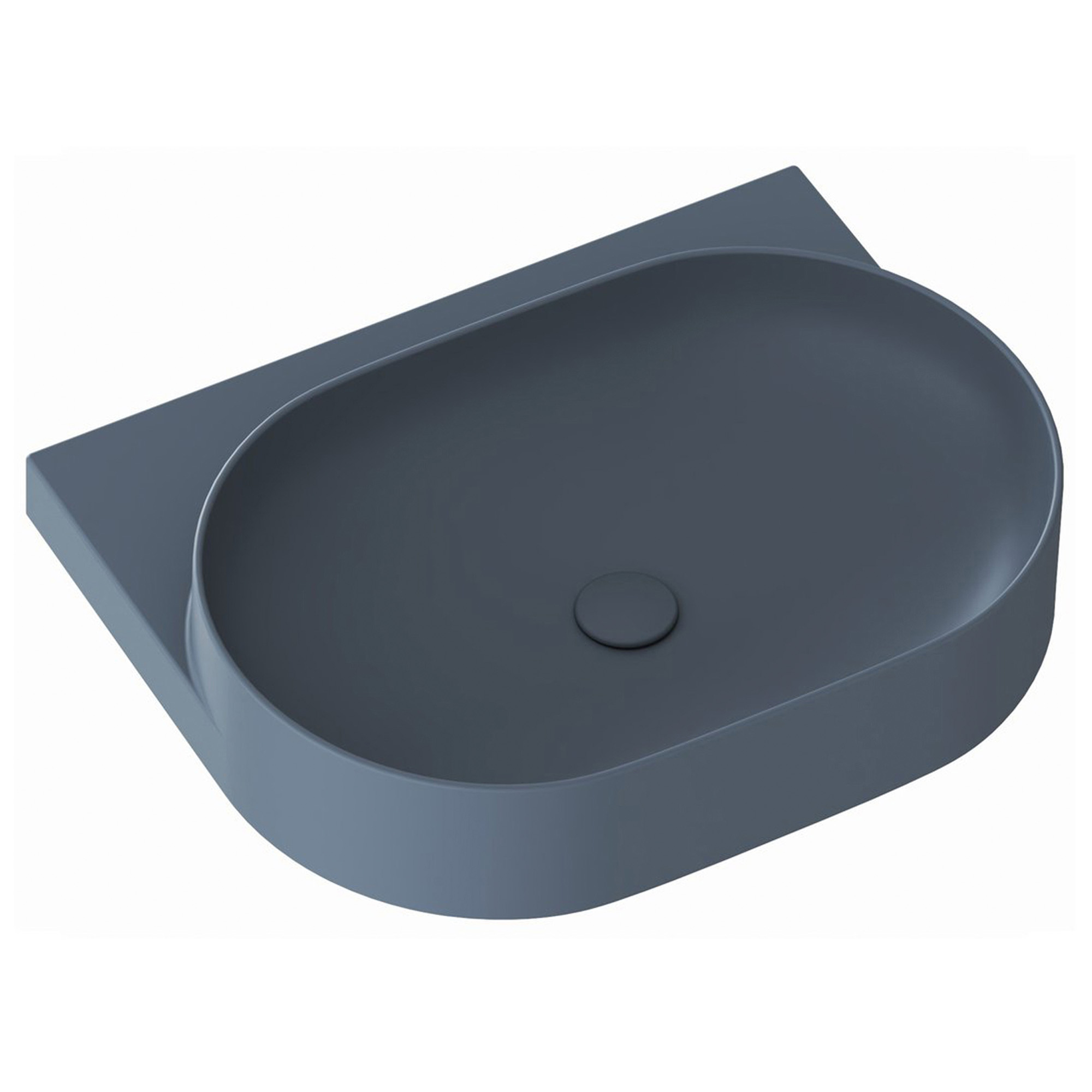 Ravak Håndvask Blå Yard 60 cm med Bundventil og Sort Beslag