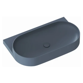 Ravak Håndvask Blå <strong>Yard</strong>  80 cm med Bundventil og Sort Beslag