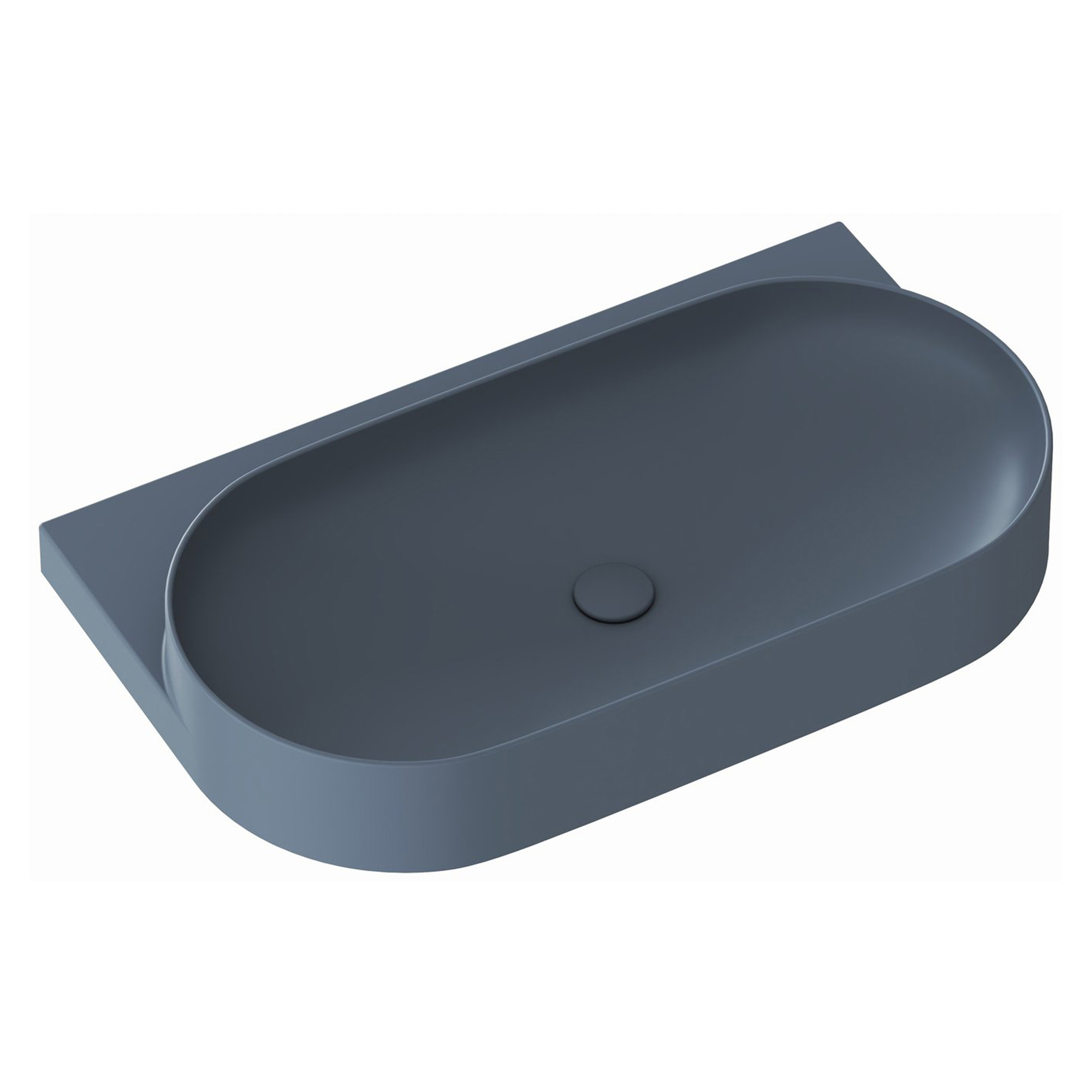 Ravak Håndvask Blå Yard 80 cm med Bundventil og Sort Beslag