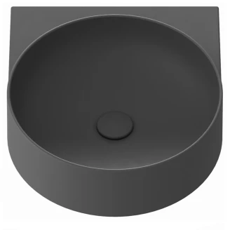 Ravak Håndvask Antracit <strong>Yard</strong>  40 cm med Bundventil og Sort Beslag