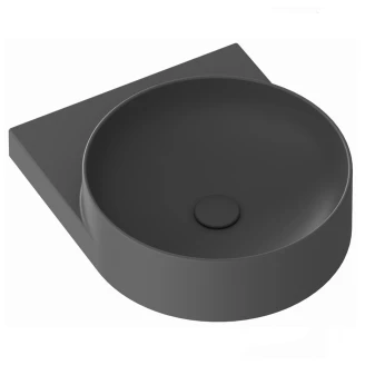 Ravak Håndvask Antracit <strong>Yard</strong>  40 cm med Bundventil og Rustfrit Stål Beslag