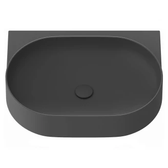 Ravak Håndvask Antracit <strong>Yard</strong>  60 cm med Bundventil og Rustfrit Stål Beslag