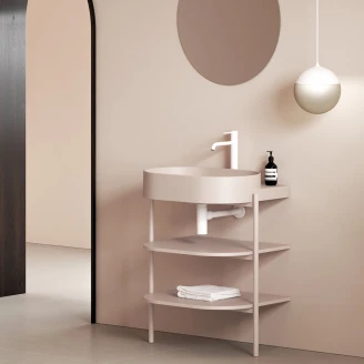 Ravak Underskab <strong>Yard</strong>  Alabaster Rosa Mat 60 cm med Vask & Bundventil