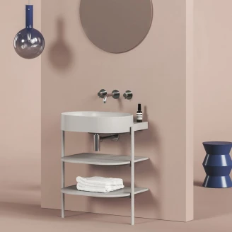 Ravak Underskab <strong>Yard</strong>  Lysegrå Mat 60 cm med Vask & Bundventil