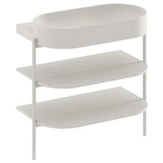 Ravak Underskab <strong>Yard</strong>  Lysegrå Mat 80 cm med Vask & Bundventil