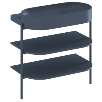 Ravak Underskab Blå Lysegrå Mat 80 cm med Vask & Bundventil