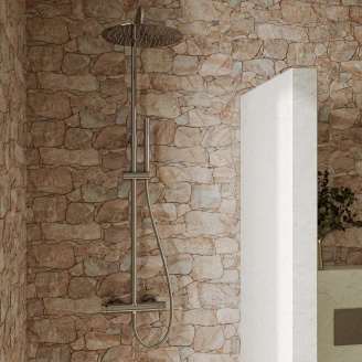 Brusesæt <strong>Radiant</strong>  Chrom Blank med Termostat