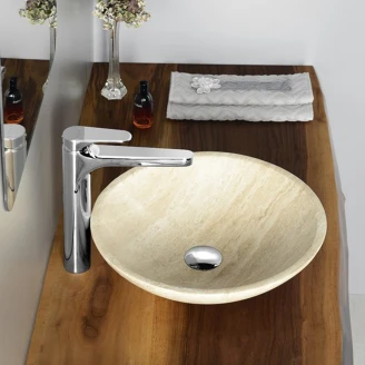 Håndvask <strong>Ornella</strong>  Beige Mat Rund Ø 40 cm