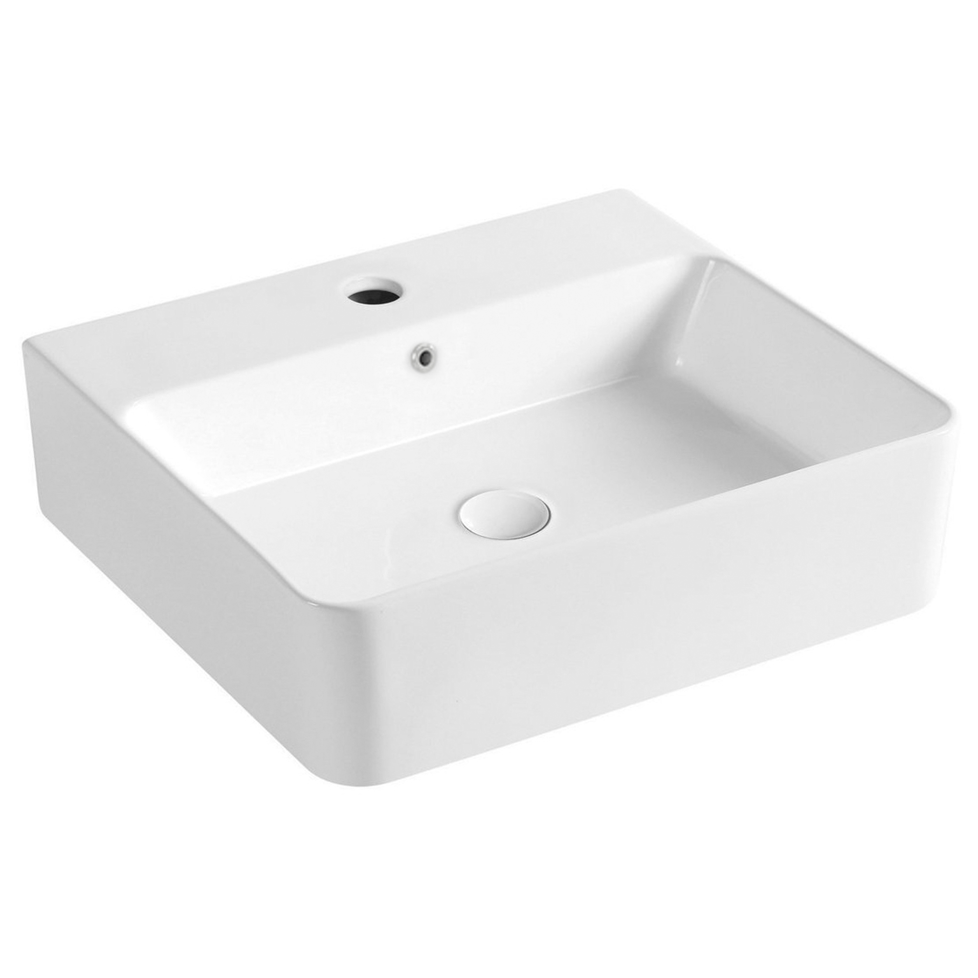 Hjørnehåndvask Trivio Hvid Blank 52x42 cm