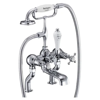 <strong>Burlington</strong>  Dækmonteret Badekarsarmatur Claremont Krom