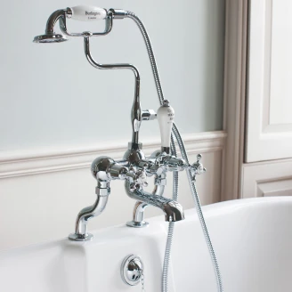 <strong>Burlington</strong>  Dækmonteret Badekarsarmatur Claremont Krom