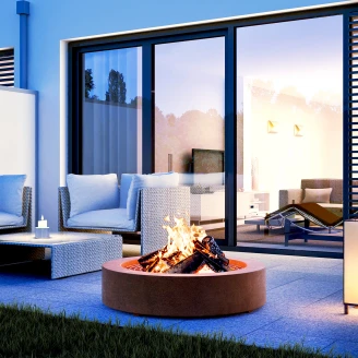 Cortena Ildsted <strong>Sombrerro</strong>  Cortenstål med Grillrist Ø 100 cm