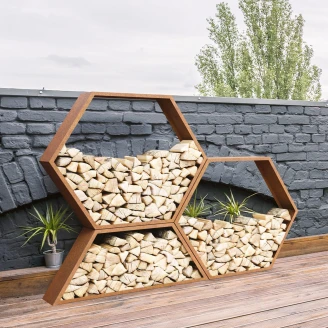 Cortena Brændestativ <strong>Lena SKL</strong>  Cortenstål Hexagon 150 cm