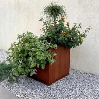 Cortena Krukke <strong>Cubo</strong>  Cortenstål 45 cm