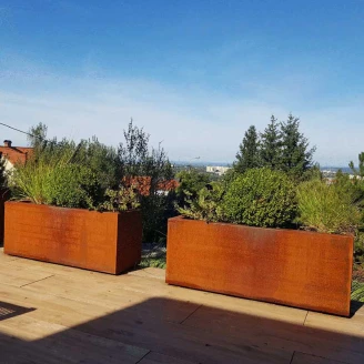 Cortena Plantekasse <strong>Largo</strong>  Cortenstål 180x60x60 cm