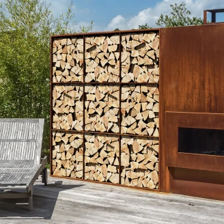 Cortena Brændestativ Lena Cortenstål 200x40x200 cm