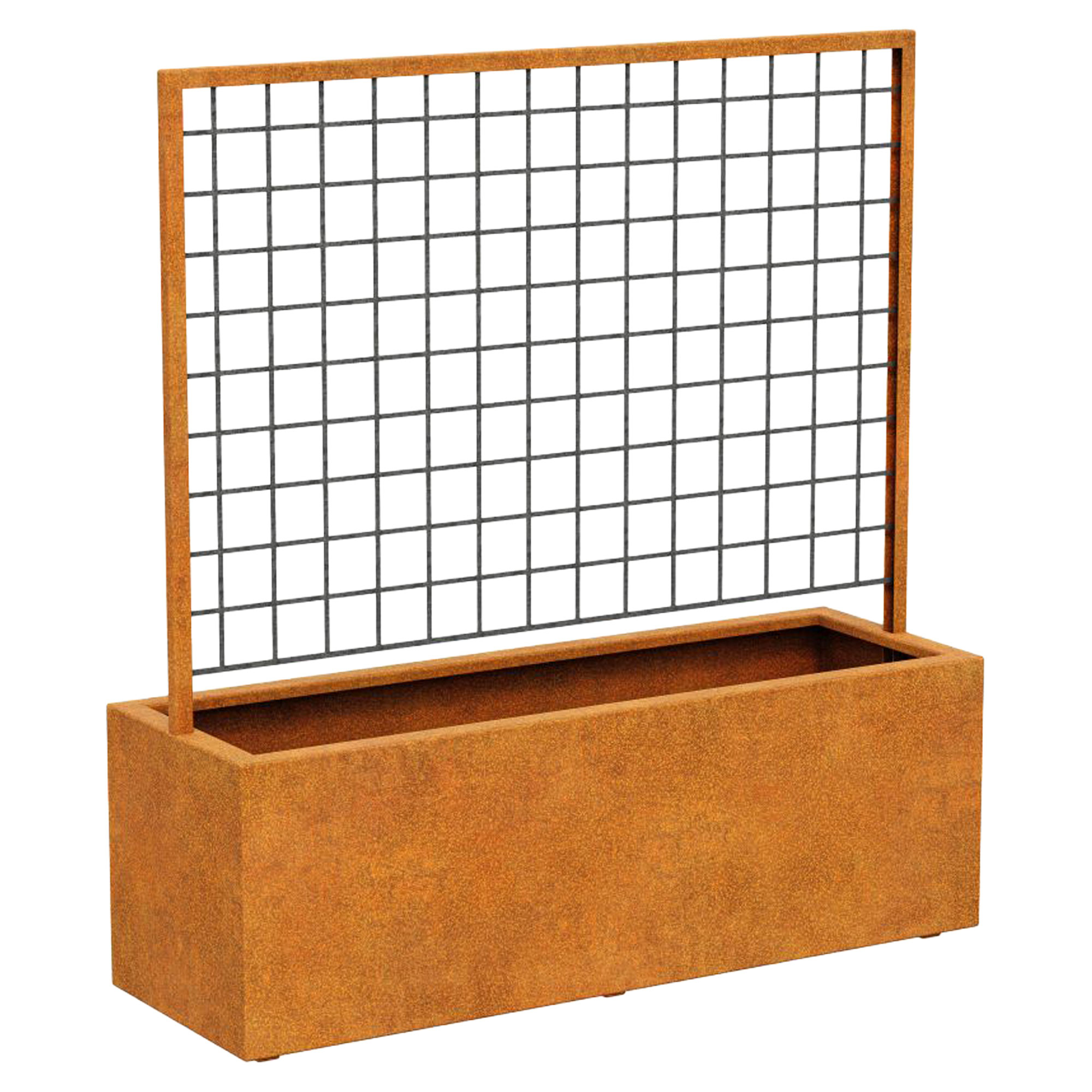 Cortena Udendørskrukke med Espalier Red Centro Cortenstål 150x50x160 cm