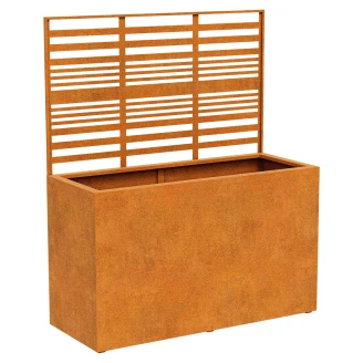 Cortena Udendørskrukke med Espalier <strong>Coverra</strong>  Cortenstål 120x60x180 cm