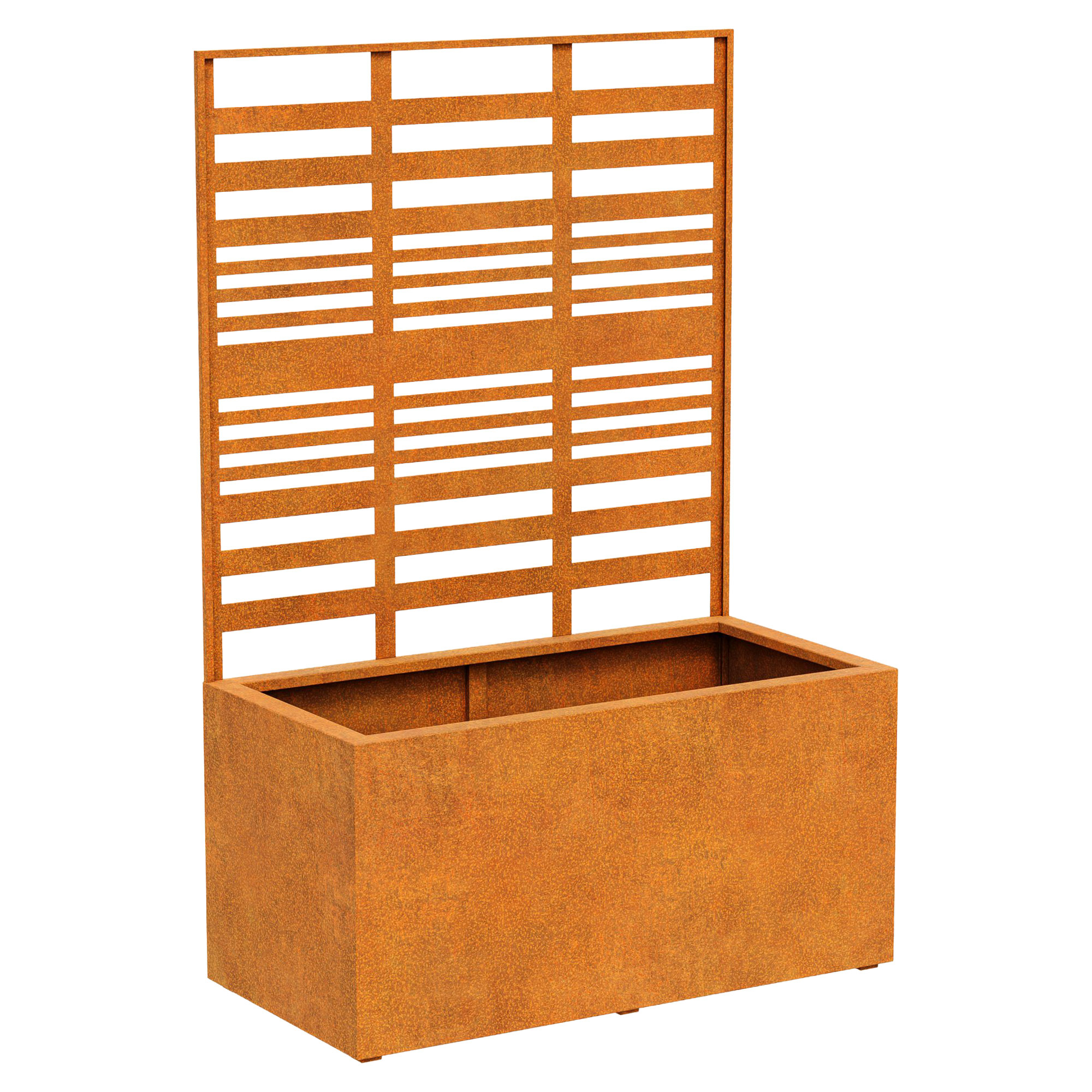 Cortena Udendørskrukke med Espalier Coverra Cortenstål 120x60x180 cm