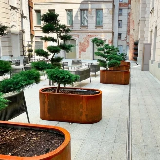 Cortena Krukke <strong>Lom</strong>  Cortenstål 140x60x60 cm