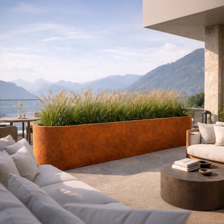 Cortena Krukke Lom Cortenstål 270x60x90 cm