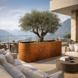 Cortena Krukke <strong>Lom</strong>  Cortenstål 180x90x90 cm