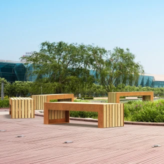 Cortena Havebænk <strong>Chan</strong>  Cortenstål 150x50 cm