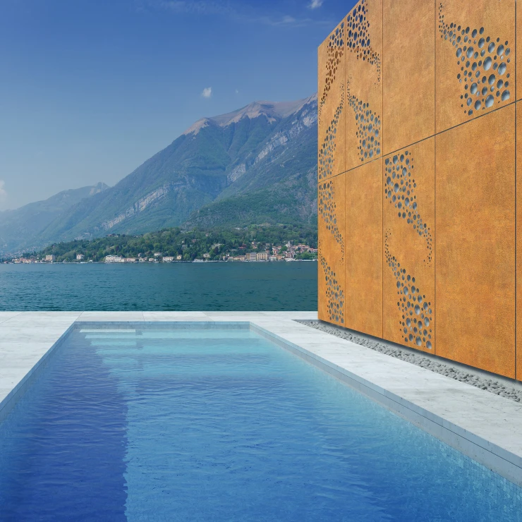 Cortena Dekorativ Vægpanel Decora Flow Cortenstål 91x191 cm