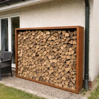 Brændestativ <strong>Vermis</strong>  Cortenstål 200x38x150 cm