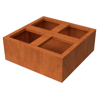 Plantekasse <strong>Terron</strong>  Cortenstål 80x80x30 cm