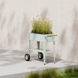 Herstera Plantebord med hjul <strong>Olivares</strong>  Opuntiagrøn 75x35x80 cm