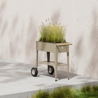 Herstera Plantebord med hjul <strong>Olivares</strong>  Valnød 75x35x80 cm