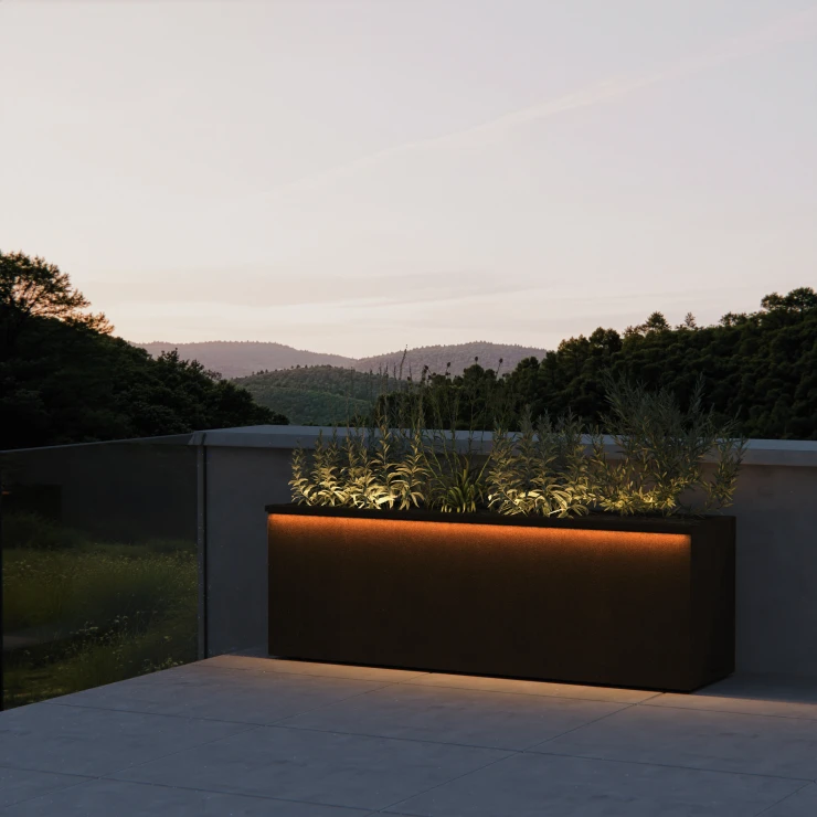 Herstera Lysstøtte til Udekrukke Union Cortenstål 150 cm