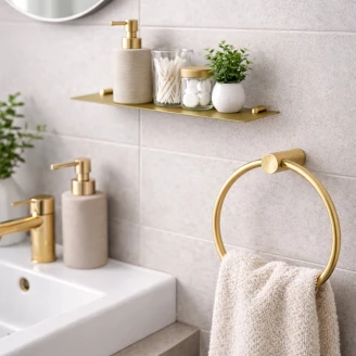 Håndklædering <strong>Charon</strong>  Guld Mat