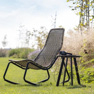 Woood Udendørs Gyngestol <strong>Tom</strong>  Brun, Sort