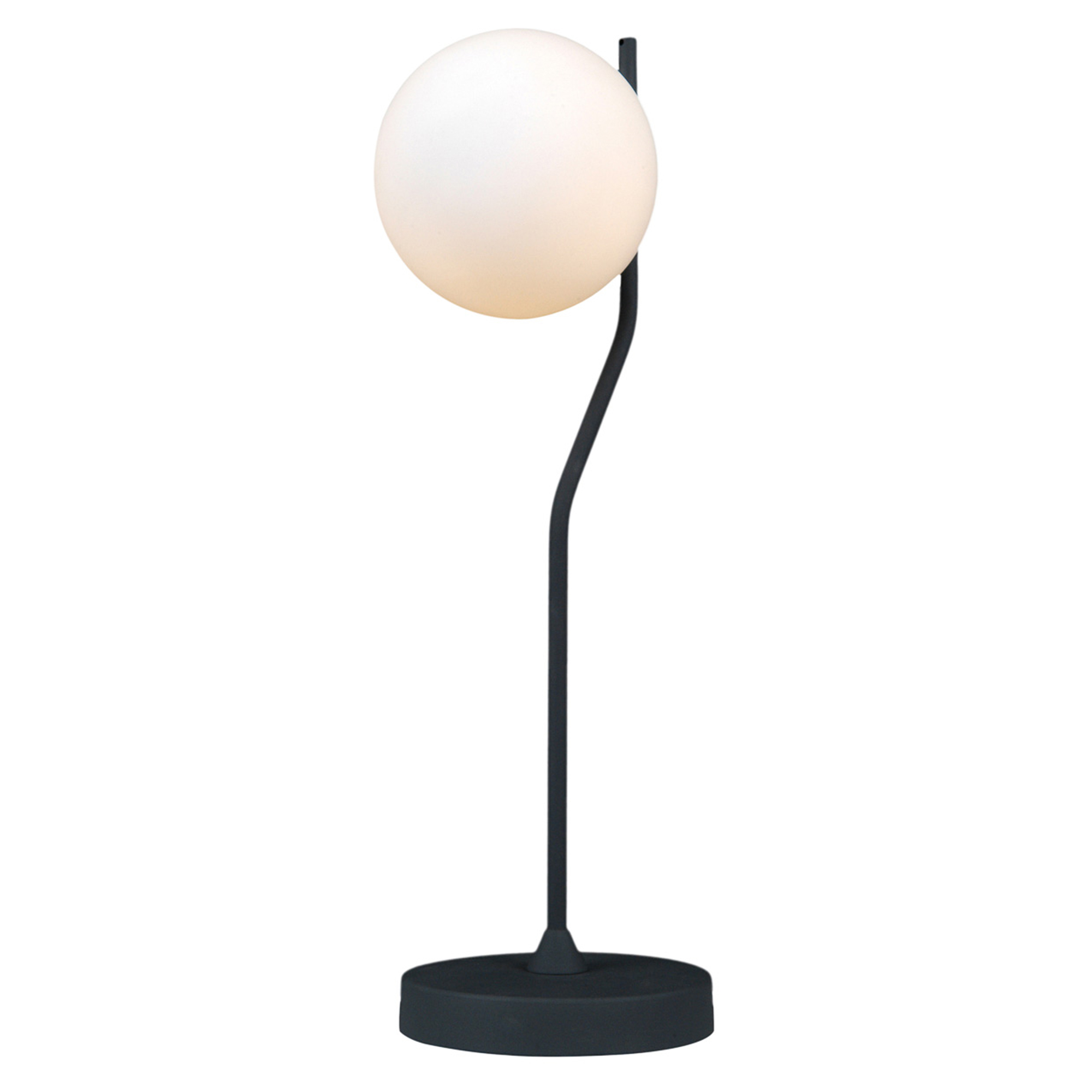 Bordlampe Carilia Grafit, Hvid Mat