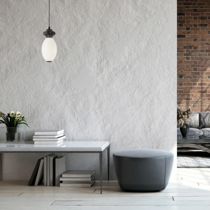 Havelampe Uno Helor M Sort, Hvid Mat