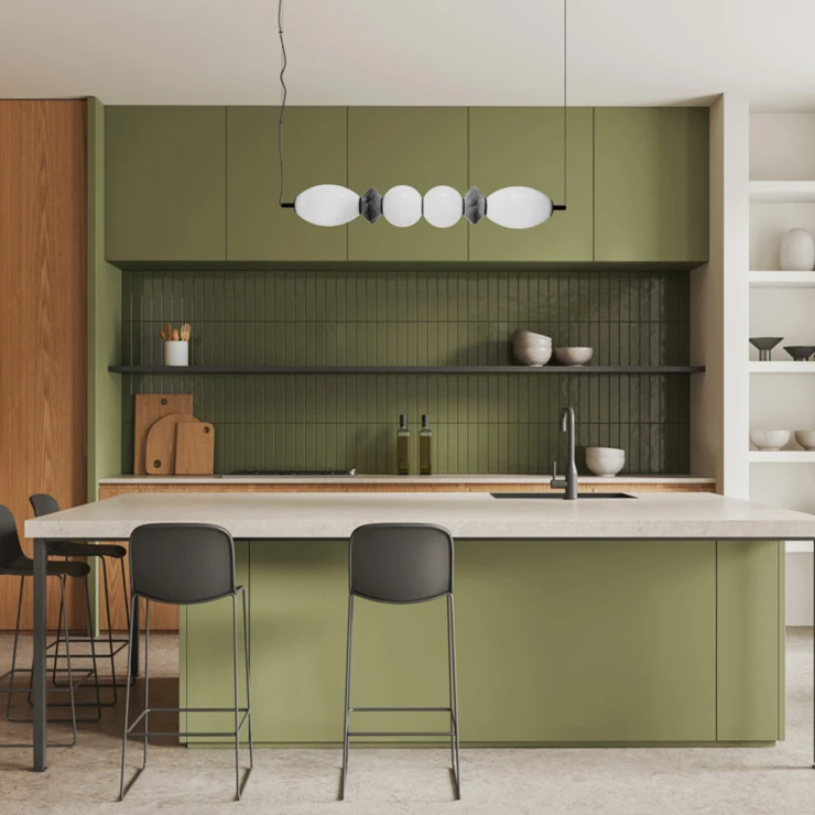 Havelampe Quadra Helor Sort, Hvid Mat